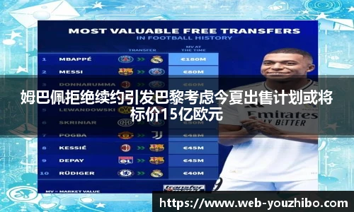 姆巴佩拒绝续约引发巴黎考虑今夏出售计划或将标价15亿欧元