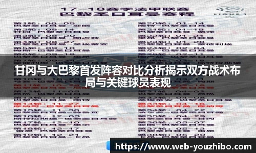 甘冈与大巴黎首发阵容对比分析揭示双方战术布局与关键球员表现